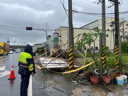 岡山警颱風雨中守護！超前部署保障市民安全