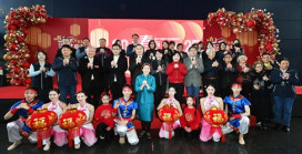 中市藝文界齊聚市府迎春同慶  近300位藝術家齊聚一堂茶敘迎新