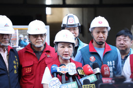 清水老舊大樓塌陷跨局處動員搶災   盧秀燕探視受災戶允全力協助
