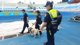 世壯運槌球賽登場 桃警結合警犬隊場檢維護賽程安全