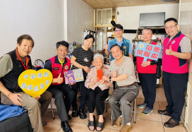 苗縣榮服處感謝中華佛教善緣慈善會關懷百歲榮民眷