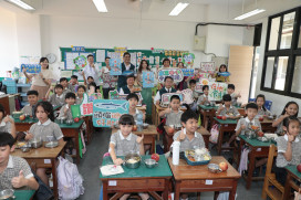 推廣臺南在地臺灣鯛 市長黃偉哲與學童一起共進午餐 大讚營養又美味!