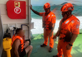 陸籍男子泅泳企圖偷渡大膽 遭金門海巡緝獲
