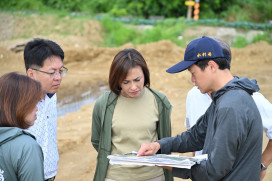 颱風警報發布！邱議瑩實地勘查高雄和山光電防汛準備狀況