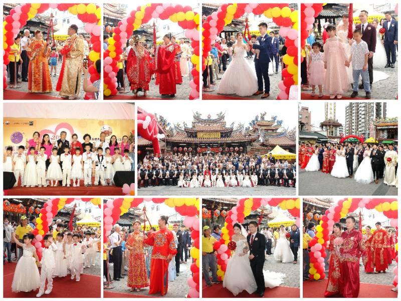 臺中樂成宮第7屆集團結婚登場   媽祖賜福88對有情人喜結連理 
