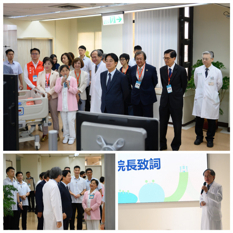 總統賴清德視察台中榮總智慧醫療運作模式   肯定足供醫界參考