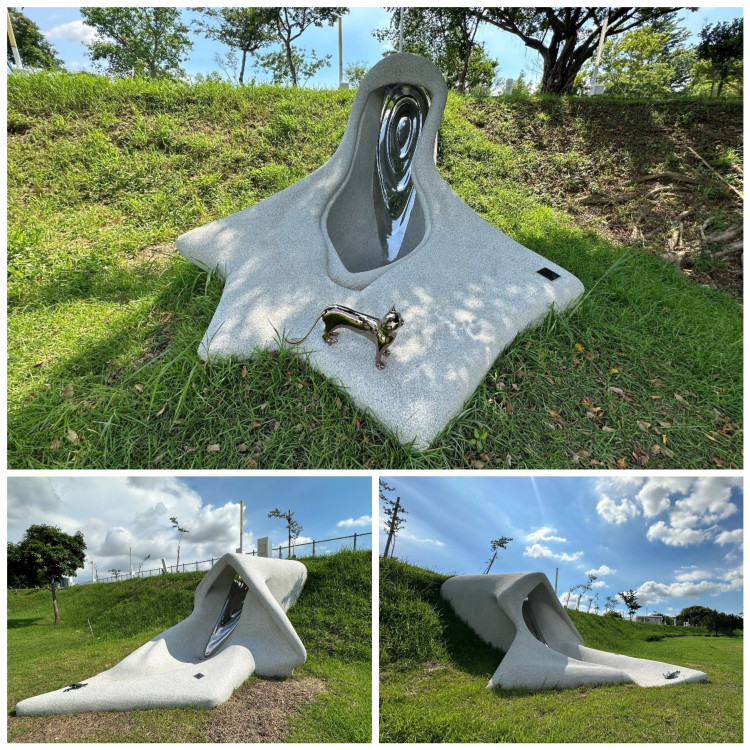 臺中中央公園夏日炎炎水泥涵管融化了？！ 公共藝術《蕴蘊之湳Pipe》超現實亮相
