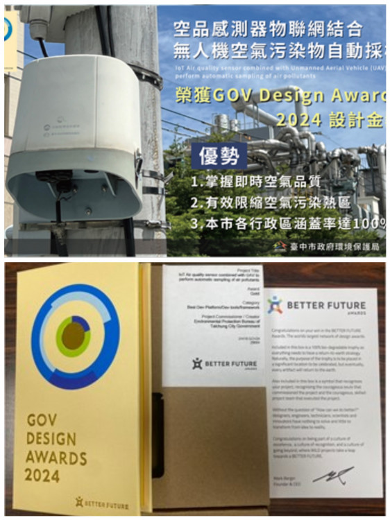 雙金齊耀！  中市智慧空品管理揚名國際獲政府設計獎殊榮
