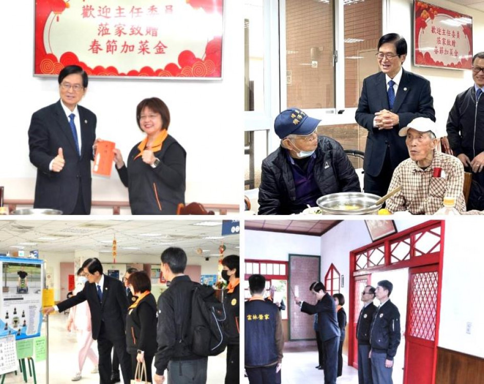 輔導會主委視導雲榮家　關懷員工與住民慶生會