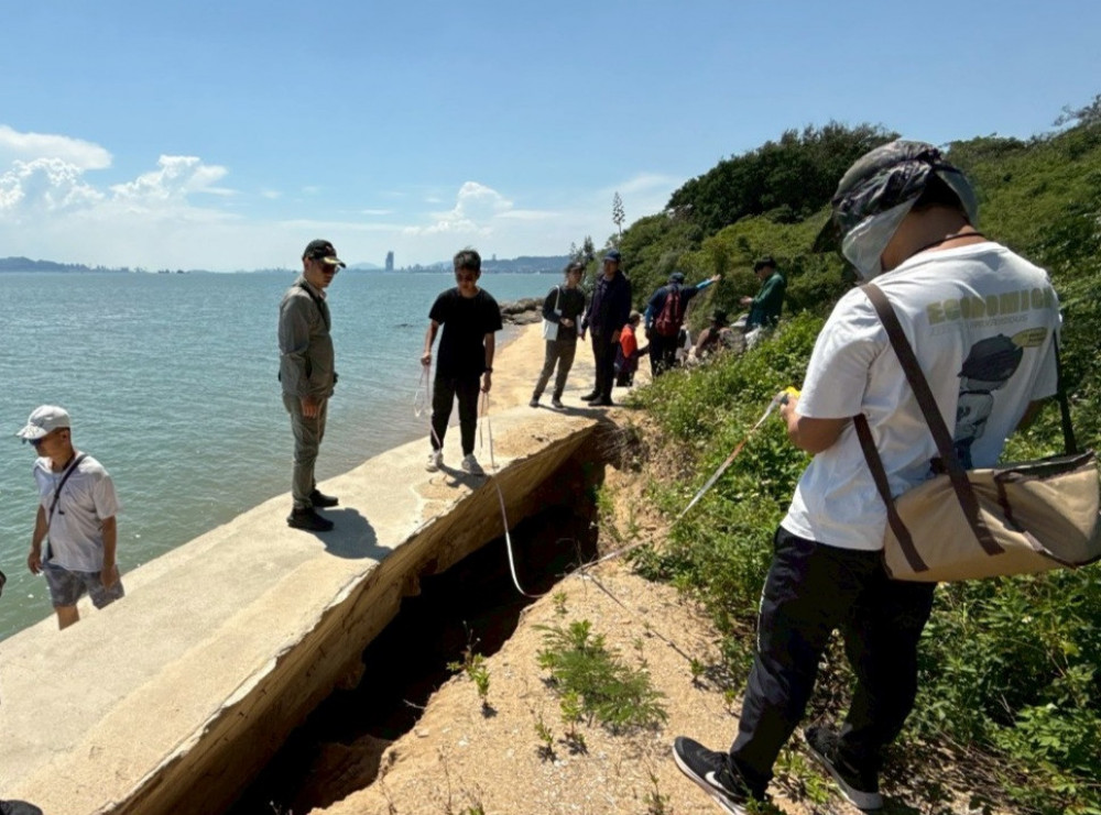 金門大學土木系產官學攜手參與大膽島海岸侵蝕測量工程